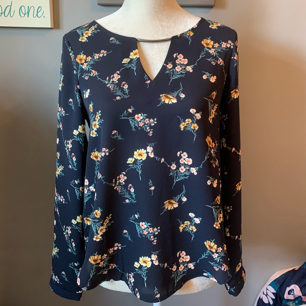 Long sleeve floral shirt